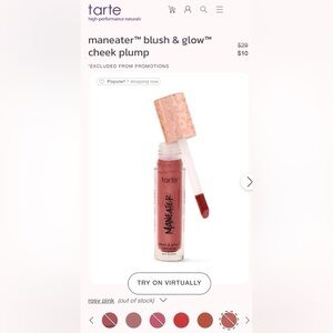 Tarte Maneater Blush & Glow Cheek Plump - ROSEY PINK